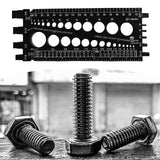 Maxbell Drill Bit Gauge Compact Portable Easy to Carry Multipurpose Measurement Tool Black