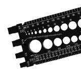 Maxbell Drill Bit Gauge Compact Portable Easy to Carry Multipurpose Measurement Tool Black