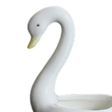 Maxbell White Swan Ceramic Flower Pot Plant Succulent Pot for Home Decorative Bonsai