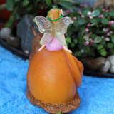 Maxbell Resin Figurine Crafts Gift Snail Flower Fairy Statue for Balcony Garden Yard