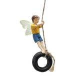Maxbell Resin Statue Miniature Wing Sculpture Lawn Patio Fairy Garden Boy Figurine
