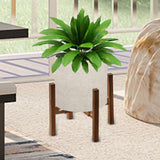 Maxbell Adjustable Plant Stand Solid Wood Item Stand for Indoor Outdoor Home Balcony