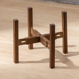 Maxbell Adjustable Plant Stand Solid Wood Item Stand for Indoor Outdoor Home Balcony