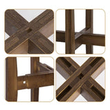 Maxbell Adjustable Plant Stand Solid Wood Item Stand for Indoor Outdoor Home Balcony