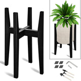 Maxbell Adjustable Plant Stand Heavy Duty Holder Rack for Living Room Indoor Outdoor black