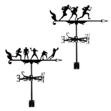 Maxbell Sports Weathervane Wind Direction Indicator Yard Shed Cupola Metal Wind Vane With 3 Man
