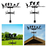 Maxbell Sports Weathervane Wind Direction Indicator Yard Shed Cupola Metal Wind Vane With 3 Man