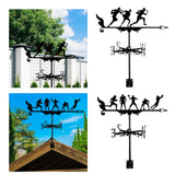 Maxbell Sports Weathervane Wind Direction Indicator Yard Shed Cupola Metal Wind Vane With 3 Man