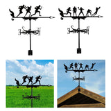 Maxbell Sports Weathervane Wind Direction Indicator Yard Shed Cupola Metal Wind Vane With 3 Man
