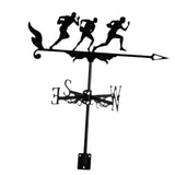 Maxbell Sports Weathervane Wind Direction Indicator Yard Shed Cupola Metal Wind Vane With 3 Man