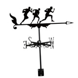 Maxbell Sports Weathervane Wind Direction Indicator Yard Shed Cupola Metal Wind Vane With 3 Man