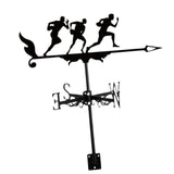 Maxbell Sports Weathervane Wind Direction Indicator Yard Shed Cupola Metal Wind Vane With 3 Man