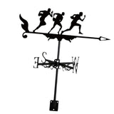 Maxbell Sports Weathervane Wind Direction Indicator Yard Shed Cupola Metal Wind Vane With 3 Man