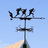 Maxbell Sports Weathervane Wind Direction Indicator Yard Shed Cupola Metal Wind Vane With 3 Man
