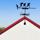 Maxbell Sports Weathervane Wind Direction Indicator Yard Shed Cupola Metal Wind Vane With 3 Man