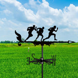 Maxbell Sports Weathervane Wind Direction Indicator Yard Shed Cupola Metal Wind Vane With 3 Man