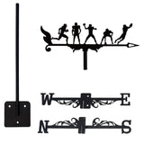 Maxbell Sports Weathervane Wind Direction Indicator Yard Shed Cupola Metal Wind Vane With 5 Man