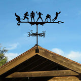 Maxbell Sports Weathervane Wind Direction Indicator Yard Shed Cupola Metal Wind Vane With 5 Man