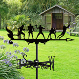 Maxbell Sports Weathervane Wind Direction Indicator Yard Shed Cupola Metal Wind Vane With 5 Man