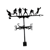 Maxbell Sports Weathervane Wind Direction Indicator Yard Shed Cupola Metal Wind Vane With 5 Man