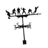 Maxbell Sports Weathervane Wind Direction Indicator Yard Shed Cupola Metal Wind Vane With 5 Man