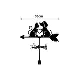 Maxbell Metal Wind Vane Wind Direction Indicator Yard Dog Cat Silhouette Weathervane