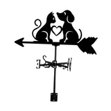 Maxbell Metal Wind Vane Wind Direction Indicator Yard Dog Cat Silhouette Weathervane