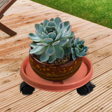 Maxbell Potted Caddy with Lockable Wheels Pot Dolly Potted Trees Rolling Plant Stand Outer Dia 30cm