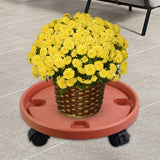 Maxbell Potted Caddy with Lockable Wheels Pot Dolly Potted Trees Rolling Plant Stand Outer Dia 40cm
