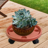 Maxbell Potted Caddy with Lockable Wheels Pot Dolly Potted Trees Rolling Plant Stand Outer Dia 40cm