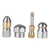 Maxbell 4Pcs Pressure Washer Sewer Jetter Nozzle Floor Sink Drain Jetter Hose Nozzle