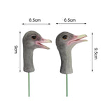 Maxbell 2x Bird Garden Stakes Yard Art Ornament Lawn Decoration Ostrich Resin Statue