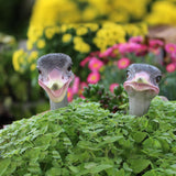 Maxbell 2x Bird Garden Stakes Yard Art Ornament Lawn Decoration Ostrich Resin Statue