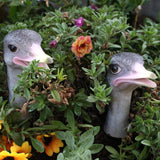 Maxbell 2x Bird Garden Stakes Yard Art Ornament Lawn Decoration Ostrich Resin Statue