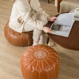 Maxbell Unstuffed Pouf Cover Foot Rest Cover Large Boho Room Decoration Cubes Color A