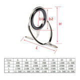 60pcs/box Double Leg Guides Fishing Rod Eye Ring Tangle Free Pole Repair Kit Stainless Steel Frame and Ceramic Ring - Aladdin Shoppers