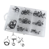 60pcs/box Double Leg Guides Fishing Rod Eye Ring Tangle Free Pole Repair Kit Stainless Steel Frame and Ceramic Ring - Aladdin Shoppers