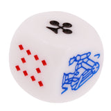 Maxbell Pack of 10 Pieces 12mm Six Sided Poker Dice for Casino Poker Card Game Favours