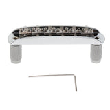 Maxbell Chrome Guitar Bridge Assembly with Screw and L- Wrench for Mustang Electric Guitar Parts