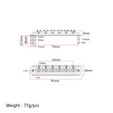 Maxbell Chrome Guitar Bridge Assembly with Screw and L- Wrench for Mustang Electric Guitar Parts