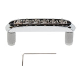 Maxbell Chrome Guitar Bridge Assembly with Screw and L- Wrench for Mustang Electric Guitar Parts