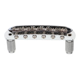 Maxbell Chrome Guitar Bridge Assembly with Screw and L- Wrench for Mustang Electric Guitar Parts