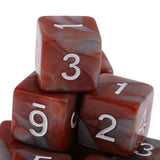 Maxbell Pack of 10 Dual Colored Six Sided D6 Dice for D&D TRPG Games Brown & Gray
