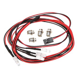 Maxbell 4 LED 5mm RC Car LED lamp White + Red light lamp Set for Traxxas Hsp