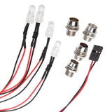 Maxbell 4pcs LED 5mm RC Car LED Lamp Red Light Lamp Set For Traxxas Hsp
