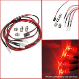 Maxbell 4pcs LED 5mm RC Car LED Lamp Red Light Lamp Set For Traxxas Hsp