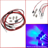 Maxbell 4pcs LED 5mm RC Car LED Lamp Blue Light Lamp Set For Traxxas Hsp