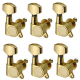 Max Tuning Peg Tuner Enclosed Samll Square Heads for Acoustic Electric Guitar 6R