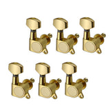 Max Tuning Peg Tuner Enclosed Samll Square Heads for Acoustic Electric Guitar 6R