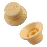 Max Guitar 1Volume & 2Tone Control Buttons Knobs for ST Sq Electric Guitar Cream